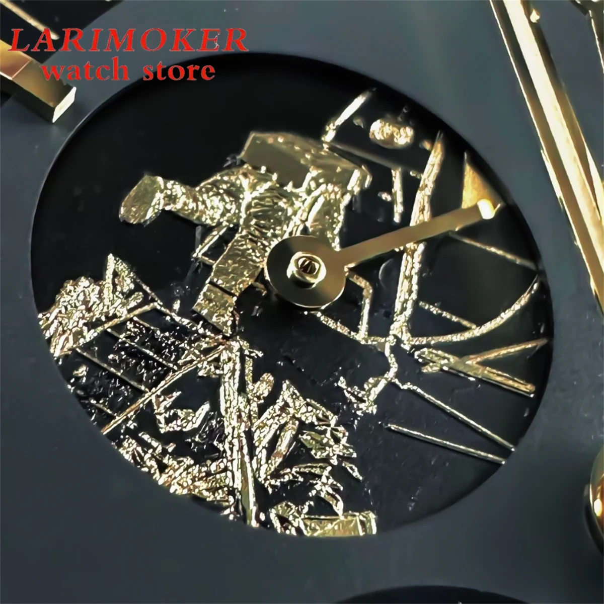 BLIGER40mm 기계식 자동 시계 표시 돔 유리 스틸 팔찌 남성용, 10ATM 방수 기계식 시계