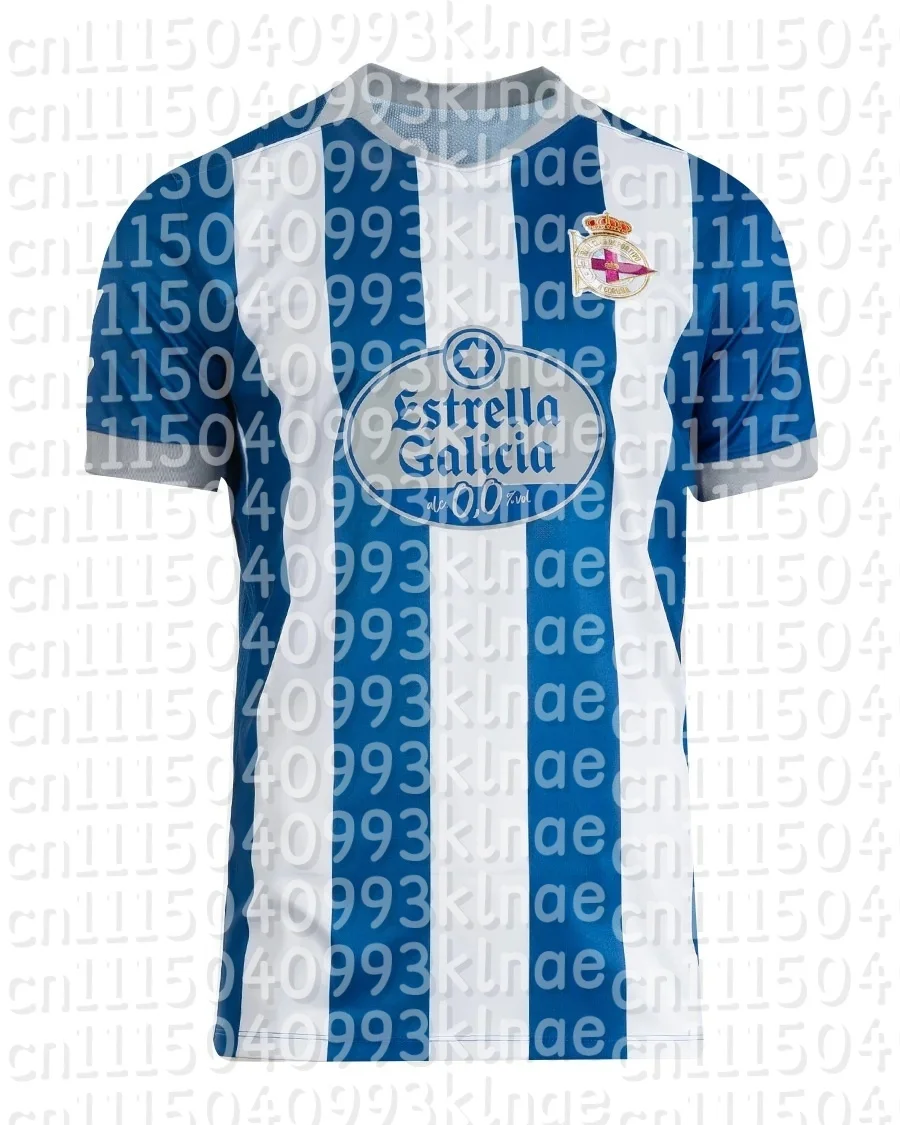 2026-27 New Deportivo La Coruna Style Player Name Number Family Matching Outfits Soccer Jersey Star Summer Football Kids T-Shirt