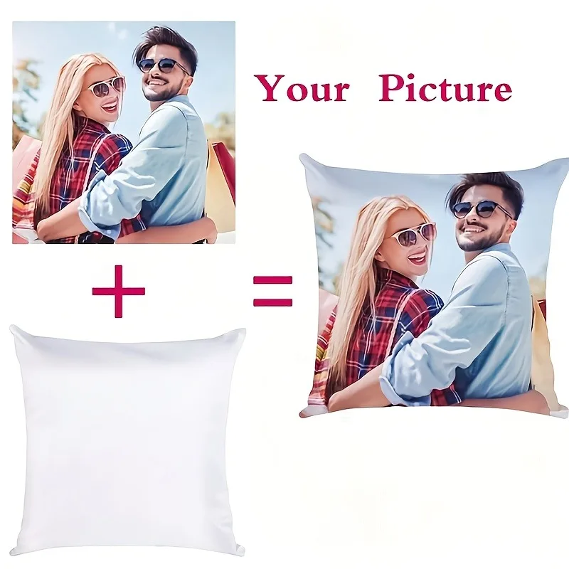 Custom Fun Face Photo Print Pillowcase, DIY Only Face Personalized Pillowcase Pillow Cover Double-sided printing Home Decor