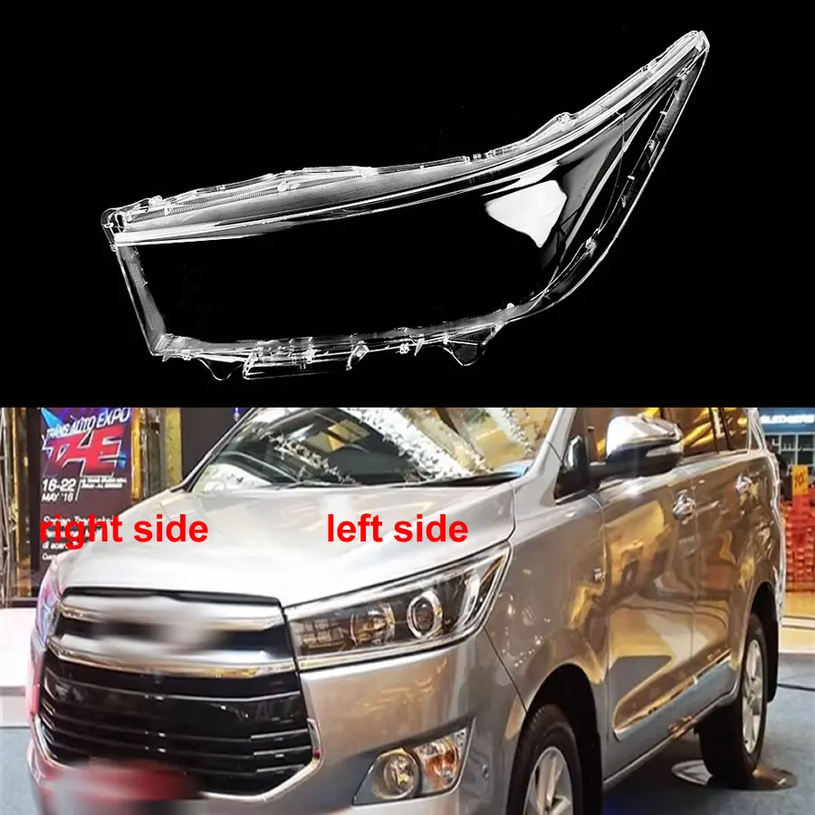 

For Toyota Innova 2015 2016 2017 2018 Car Accessories Headlight Lens Cover Transparent Lampshade Headlamp Shell Plexiglass