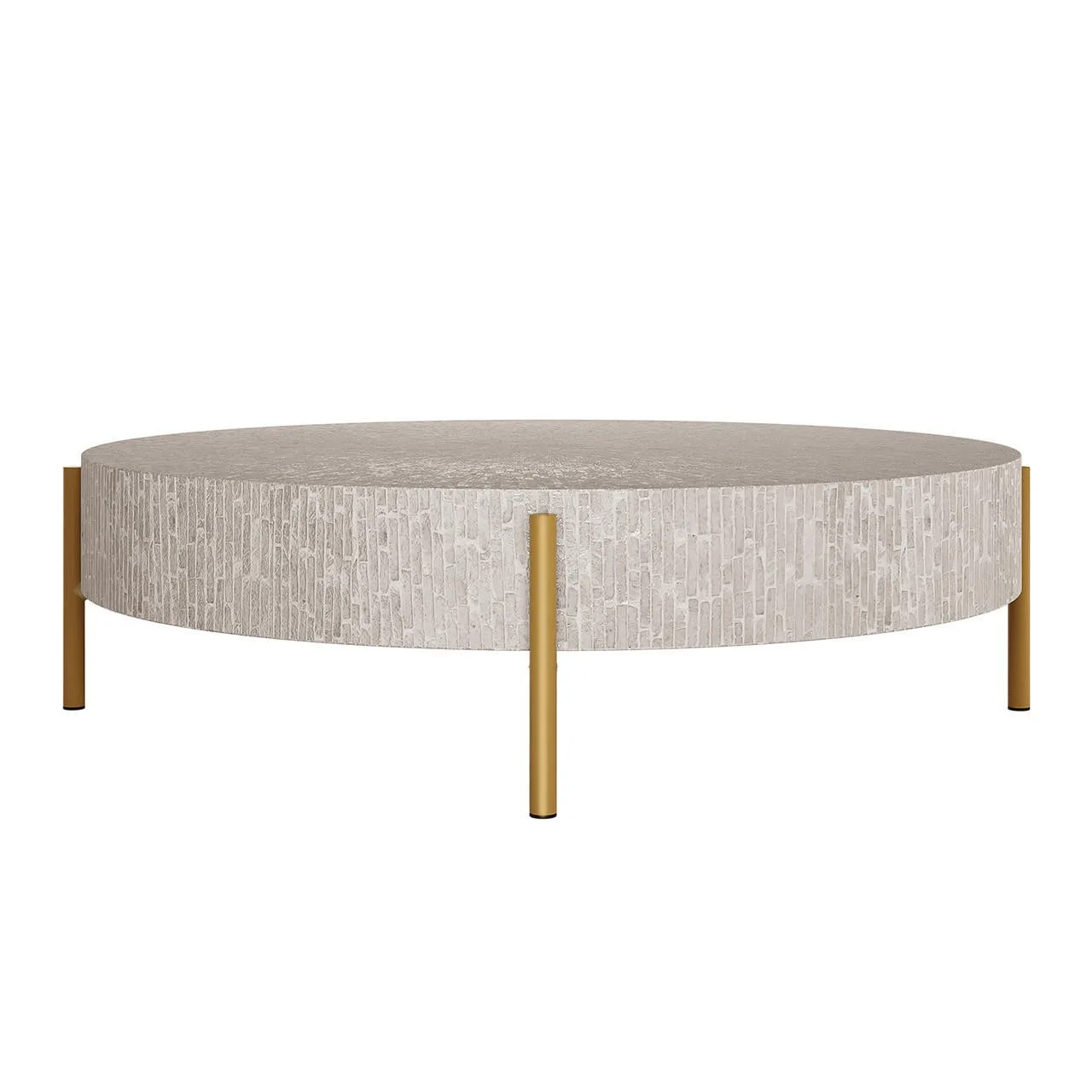 #Modern Luxury Round Design Coffee Table with Mother of Pearl Inlay Vietnam-Made Home Furniture for Living Room