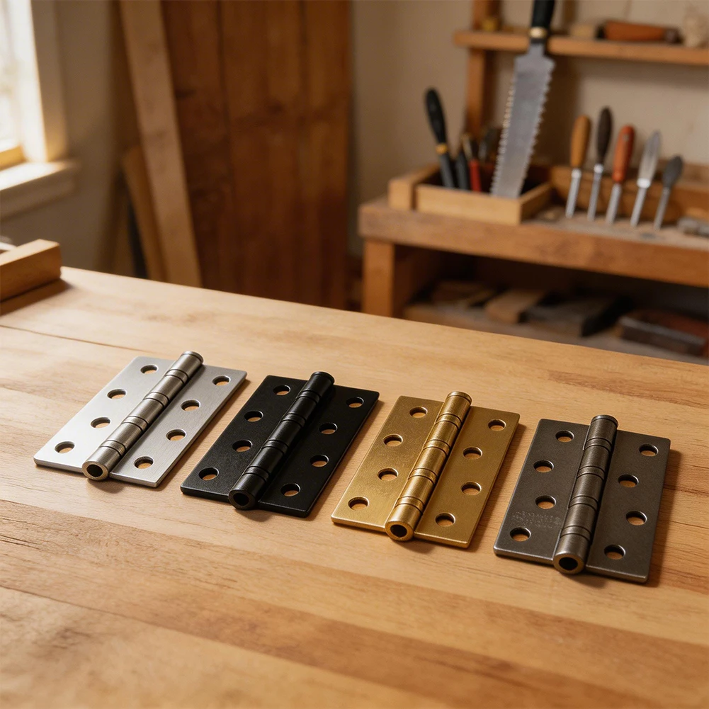 Stainless Steel Flat Open Hinge 4 Inch Heavy Duty Door Hinges For Bedroom Wooden Doors Smooth Quiet Bearing Hardware