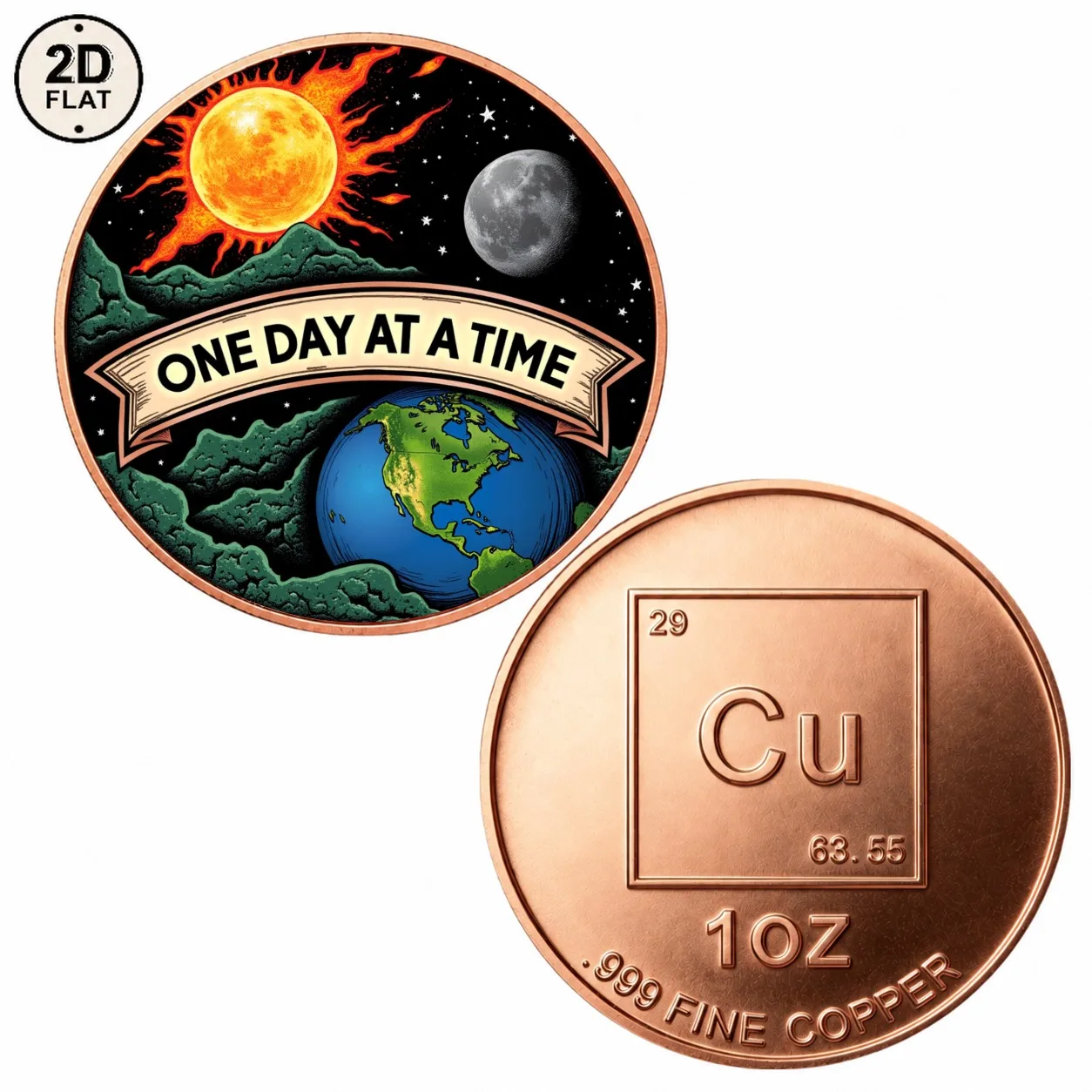 1pc 1oz .999 Fine Copper 