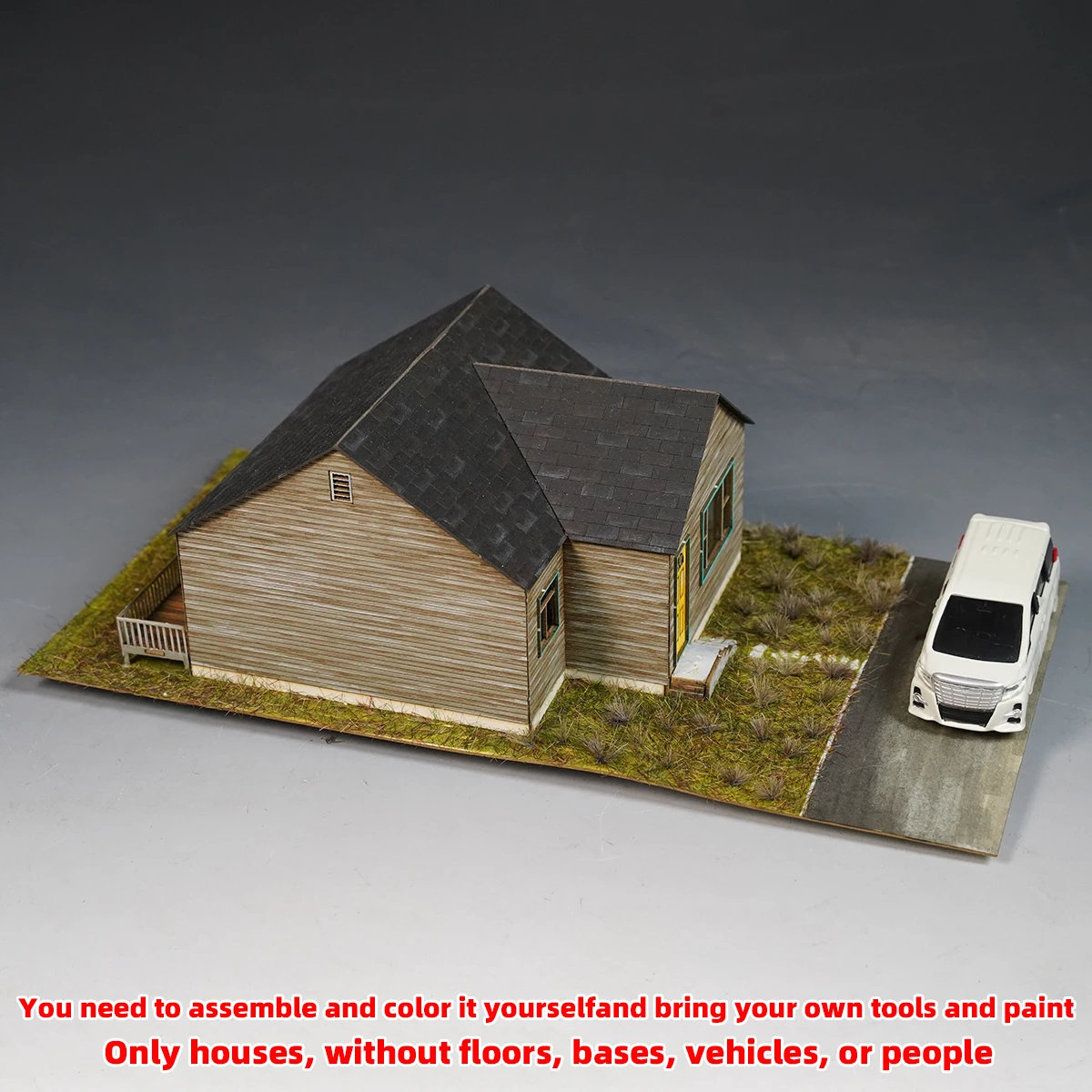 Architekturmodell-Bausatz Sandtisch-Villa Stadtlandschaft Gemeinschaftshaus Europäisches Diorama Maßstabsmodell-Bausatz 1/64 – Detail 2