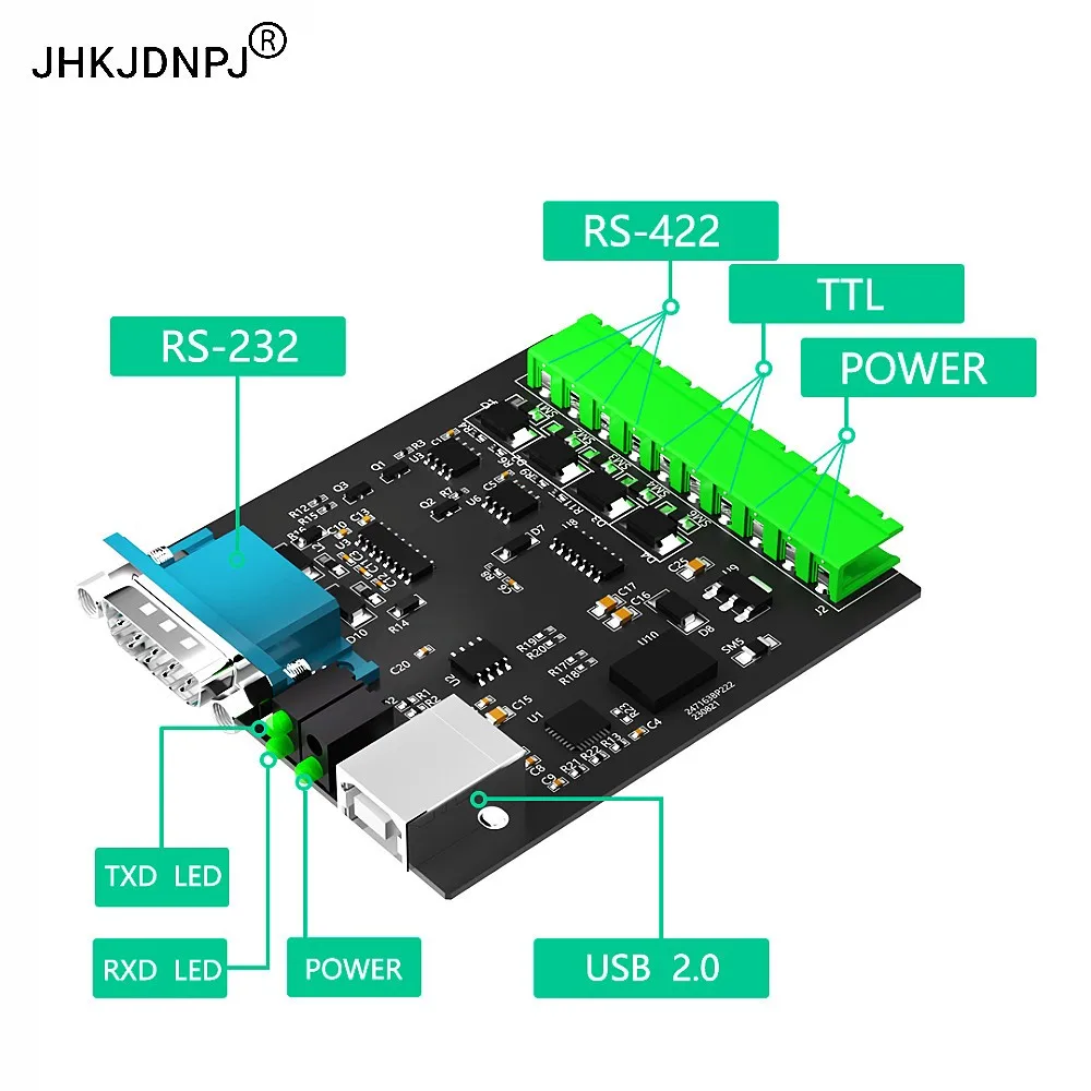 USB to RS232/485/422/TTL Converter Adapter with CP2102 Chip, Industrial Isolated USB Adapter