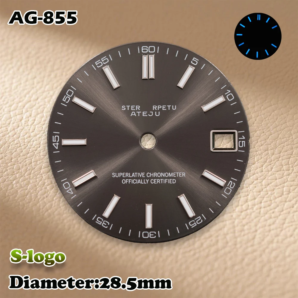 حركة NH35/NH36 الجديدة - قرص مجلة Sunray بشعار 28.5 ملم S مع مضيئة باللون الأزرق | مشاهدة ملحقات التعديل #4