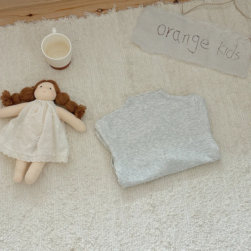 

2025 Children's Clothing Girls Design Casual Fashionable Spice Girls Slim Color Matching Long-sleeved T-shirt Top