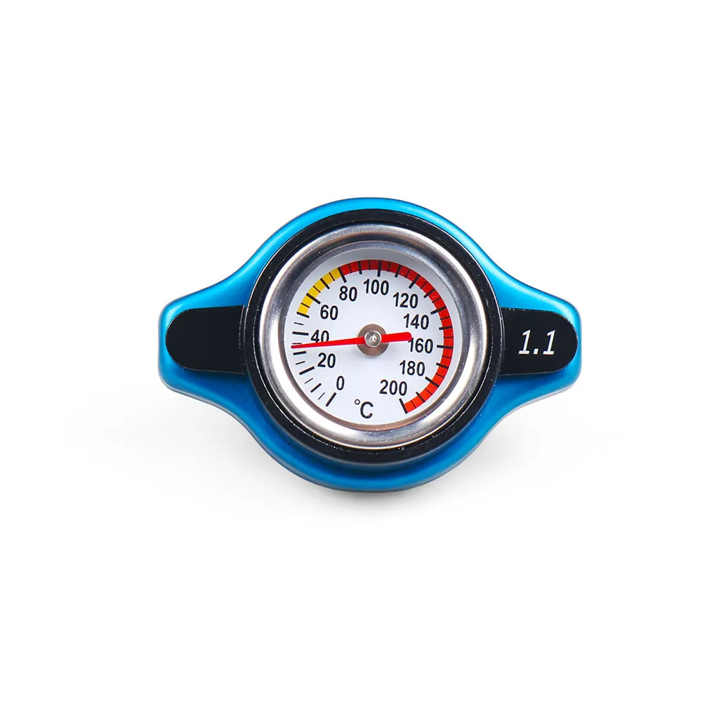 Racing Car Motorcycle Small Size Thermost Radiator Cap Tank COVER + Water Temp gauge 0.9BAR or 1.1BAR or 1.3 BAR Cover