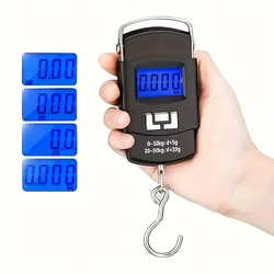 50kg 10g USB Charging Electronic Digital Scale Hanging Hook Fishing Travel Double Precision Luggage Weight Scale Balance Scales