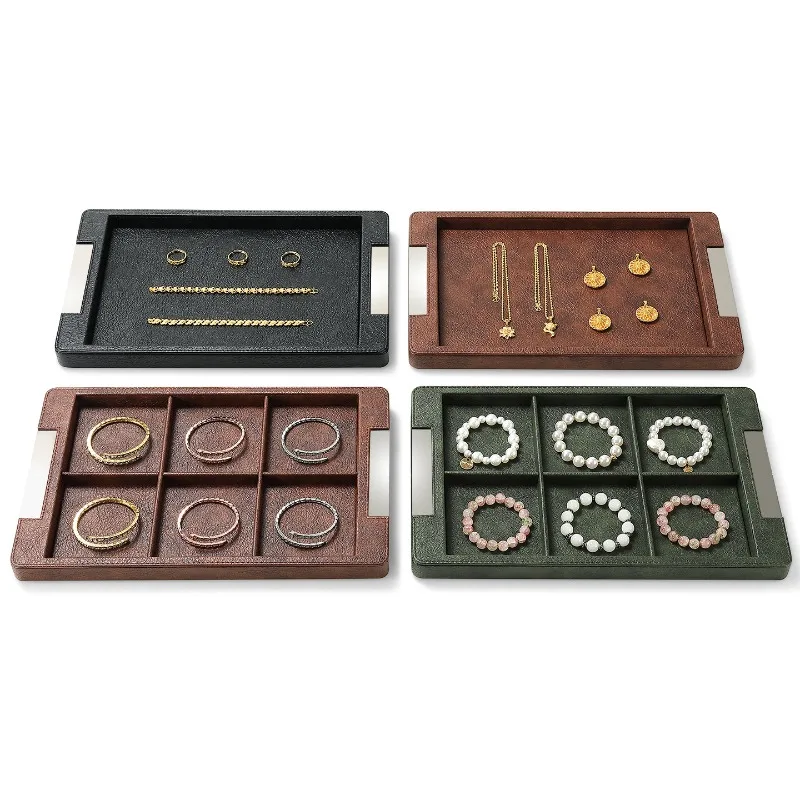 Luxury jewelry bracelet necklace organizer jade storage tray vintage jewelry display stand accessory presentation tray