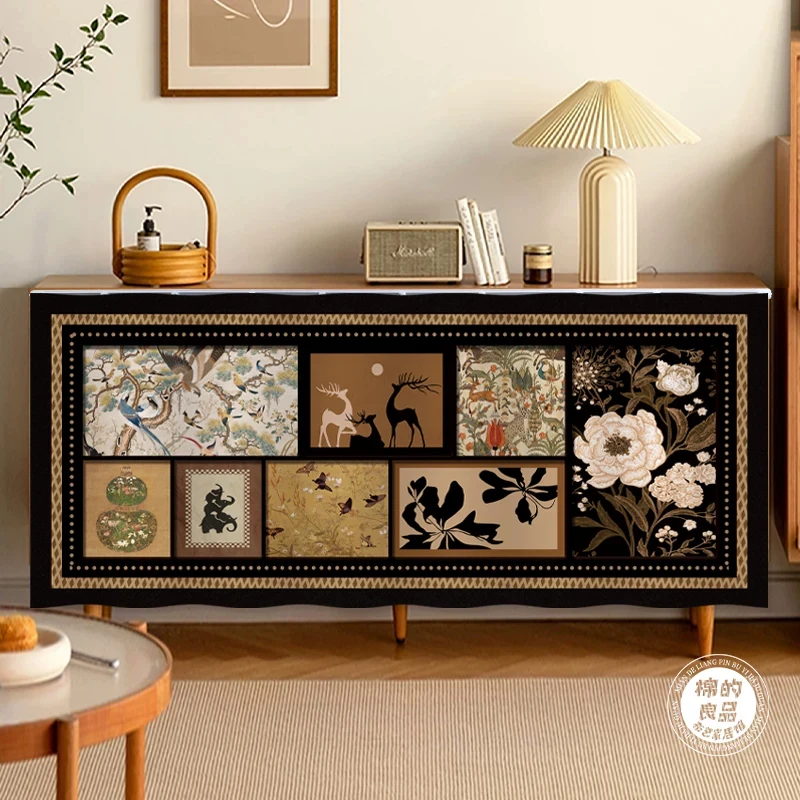 American Style Cabinet With Masking Curtain, TV Cabinet, Miscellaneous Cabinet, Dust Curtain, Cabinet, Ugly Curtain, Velcro