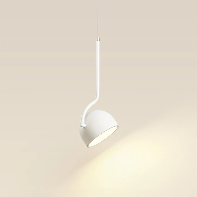 Nordic Led Bedside Pendant Light Bedroom Study Dining Room Bar Rotatable Single-head Chandelier Simple Home Indoor Lighting Lamp
