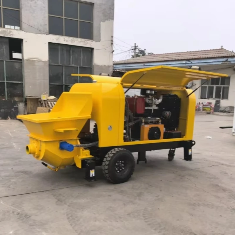 High Capacity Diesel Concrete Pumping Machine 35m3h 500m Horizontal 150m Vertical Lift for Tall Building