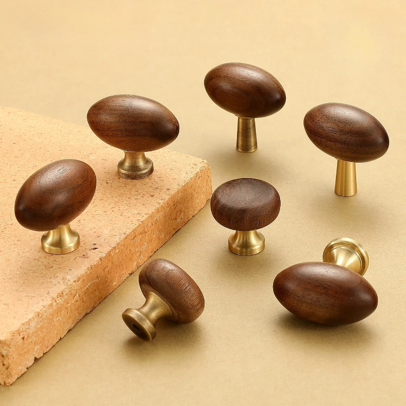 Brass Furniture Chinese High-end Cabinet Handle French Wardrobe Door Drawer Entrance TV  Wine Cabinet Single Hole Handle Knob
