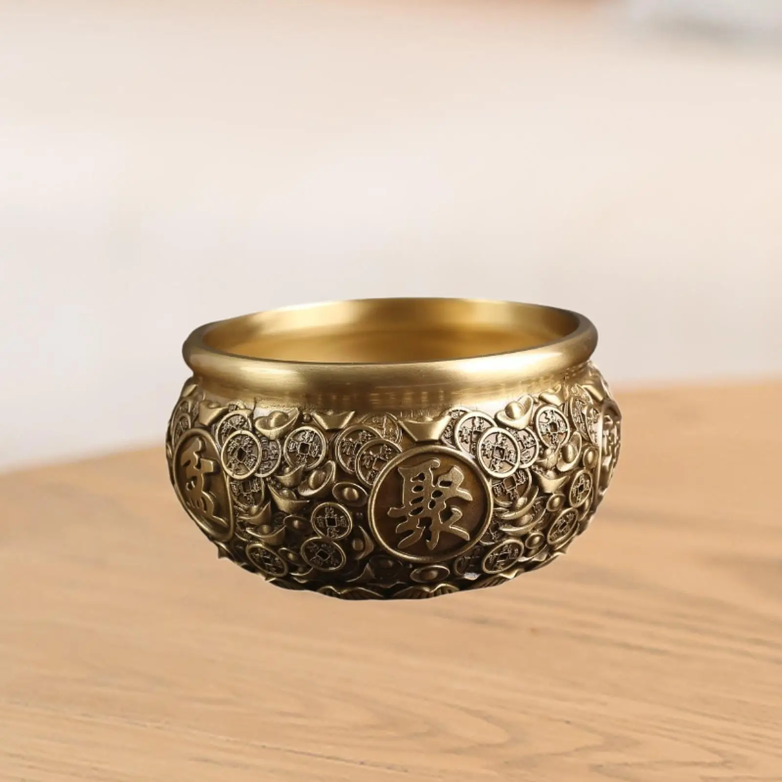 Feng Shui Treasure Basin Cornucopia Tabletop Ornament Treasure Bowl for Housewarming Restaurant Spring Festival Wedding Desk