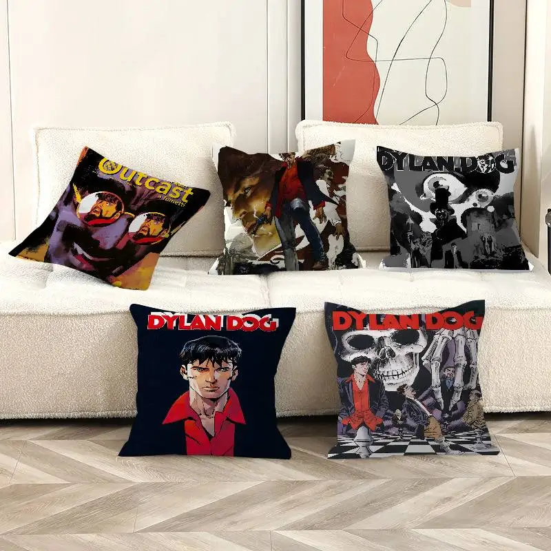 D-Dylan-Dog Noir-Supernatural Cushion Cover Inches Farmhouse Decor Home Throw Pillow Covers for Couch Decorations