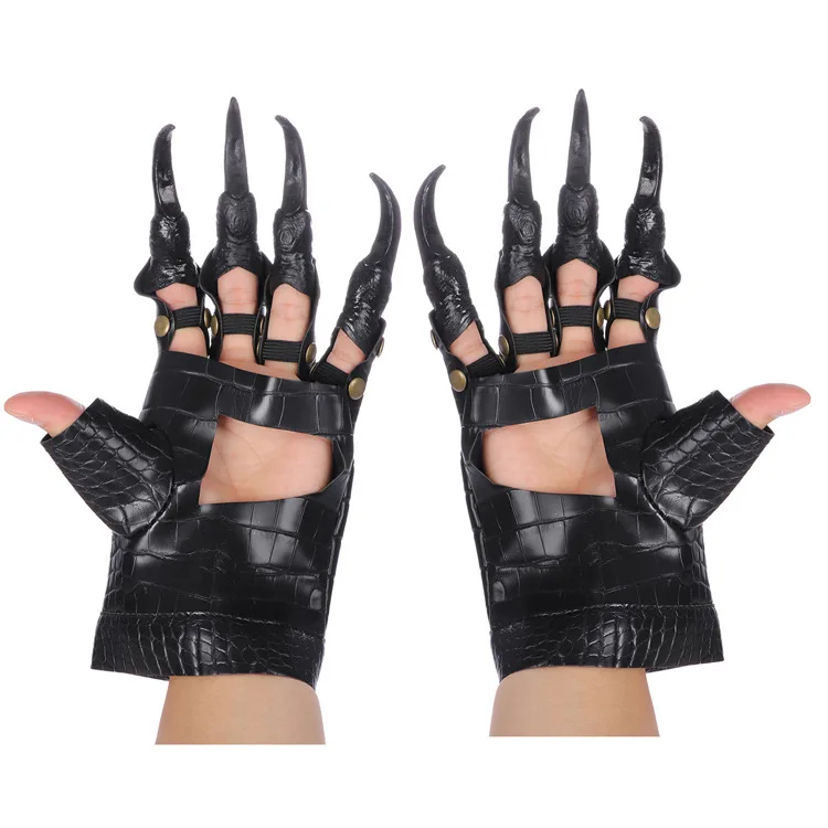Dragon Claw Halloween Long Nail Glove Medieval Witch Vampire Zombie Cosplay Scary Props Gothic Gloves Devil Finger Armor Cover