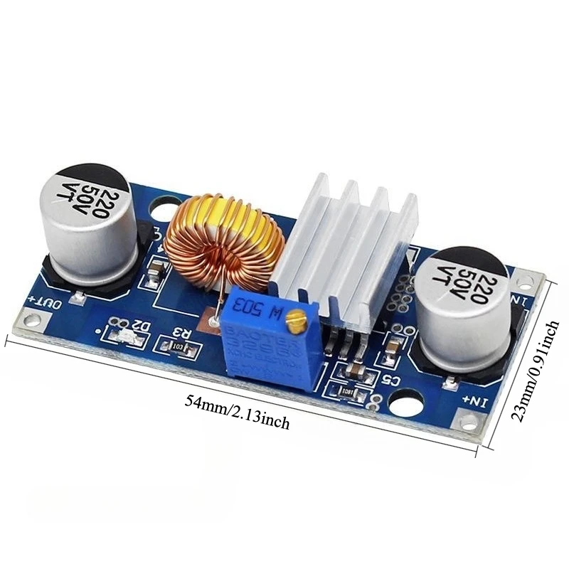 3pcs 5A DC DC Adjustable Step Down Module 4V 38V High Power Low Ripple Better Than LM2596 for Arduino