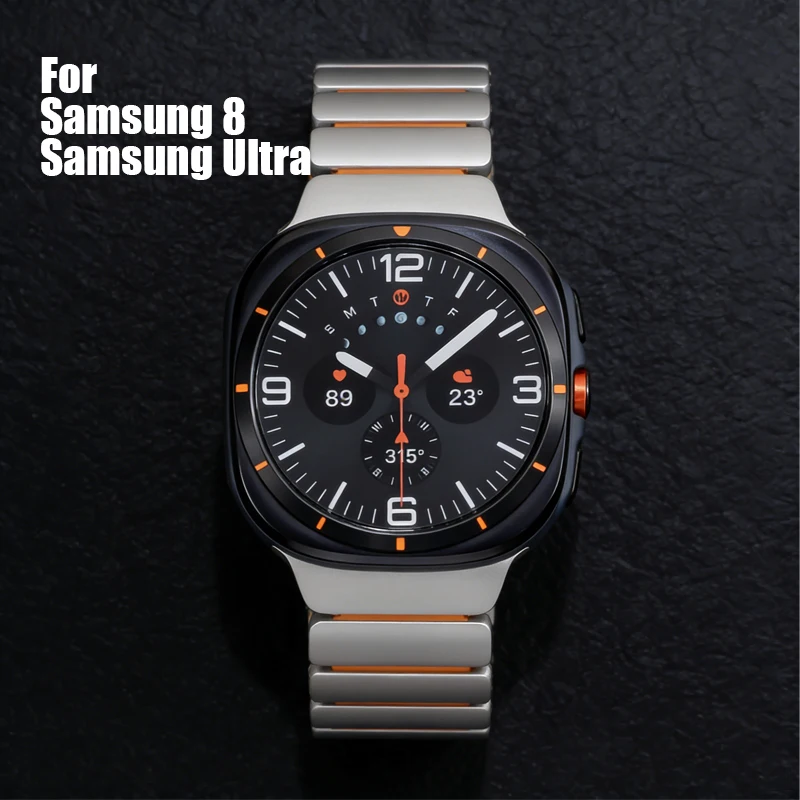 Luxuriöses Magnetisches Titan-Armband für Samsung Galaxy Watch Ultra 47mm Silikonband für Galaxy Watch 8 40 44 Classic 46 Armband