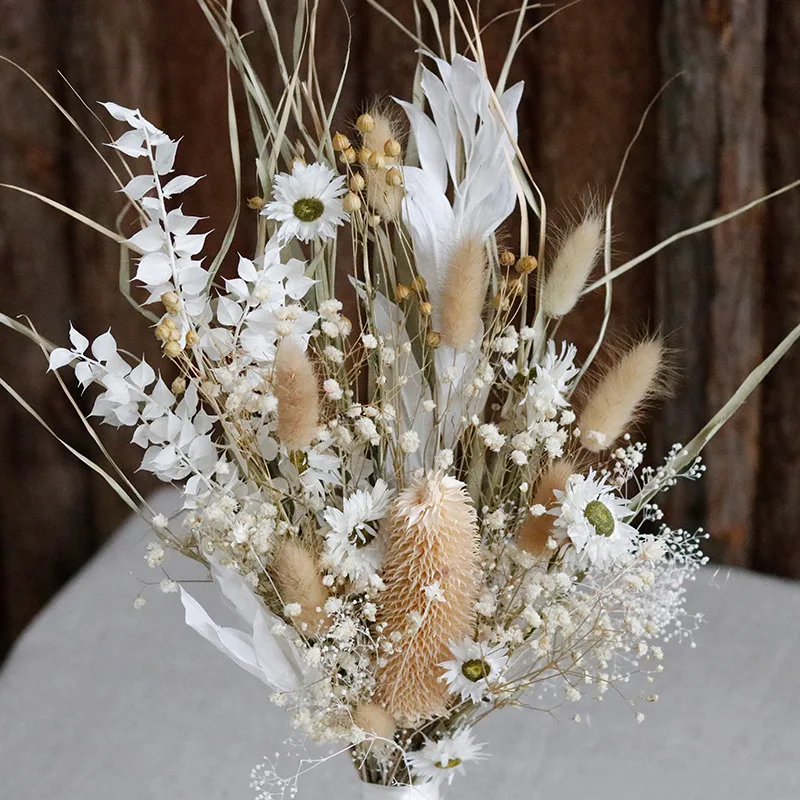 Natural Dried Pampas Grass Phragmites Dry Flower Bouquet for Wedding Floral Arrangements Boho Home Decor Bouquet Home Decoration