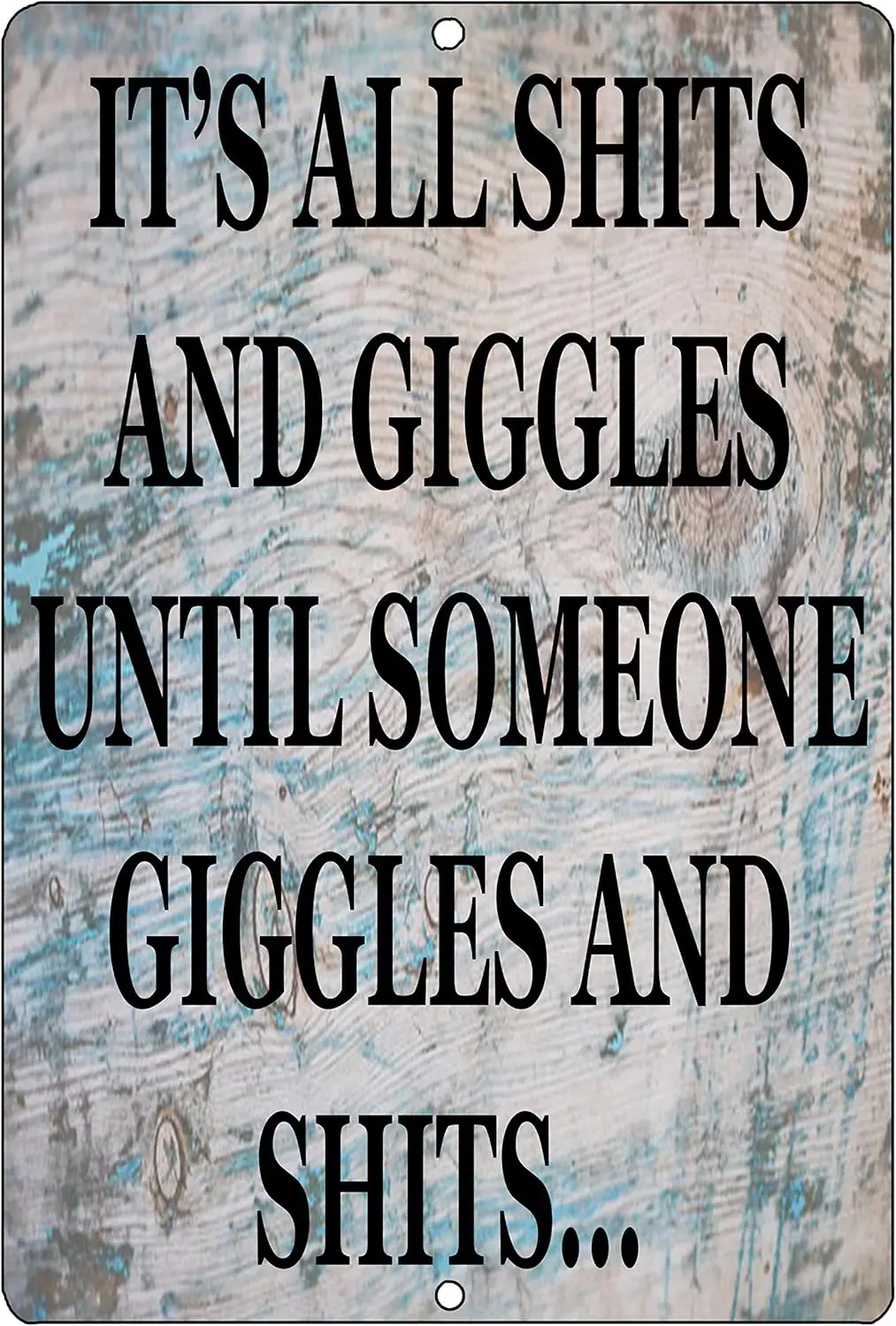 Rogue River Tactical Funny Sh%TS and Giggles Metal Tin Sign, , Wall Decor Man Cave Bar-aluminum