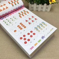 Cuaderno de escritura a mano para niños, libro de ejercicios de matemáticas preescolares, aprendizaje de suma y resta, 80 páginas