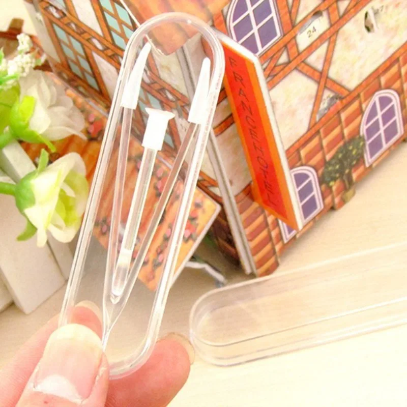 1 Set Transparent Contact Lenses Tweezers with Suction Stick for Contact Lens Inserter Remover Eyewear Accessories Protable Gift