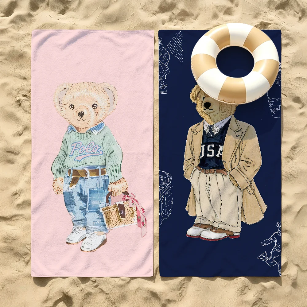 Fashion P-Polo B-Bears Towel For Beaches Yoga Studios Gyms Hot Springs Swimming Pools And Picnics