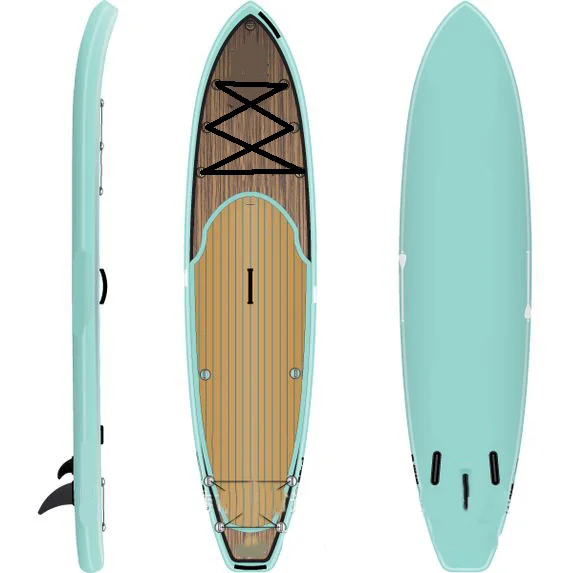 Popular Design Wood-look Inflatable SUP Stand Up Paddle Board