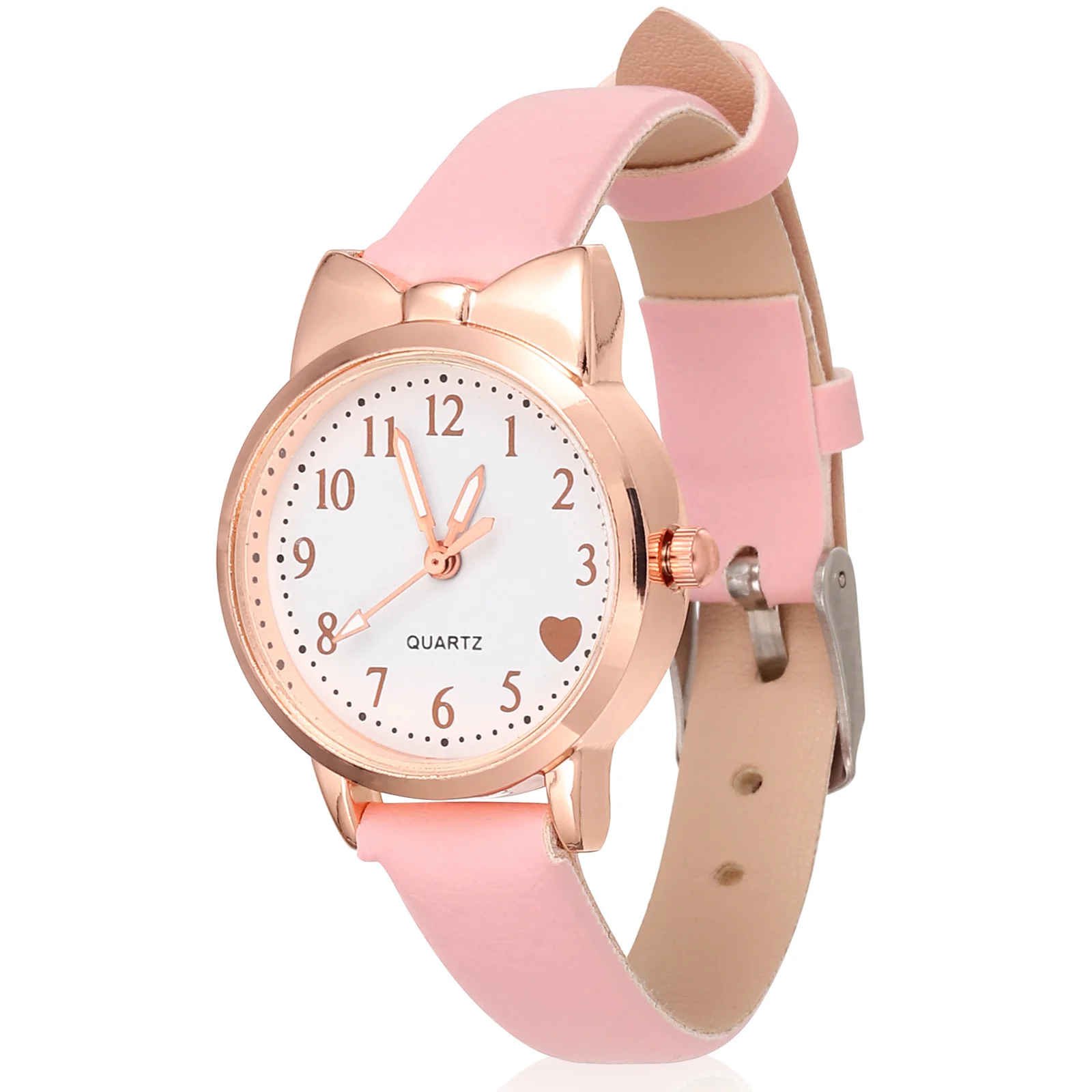 Noctilucent Quartz Wrist Watch para meninas, cinta decorativa, luminosa, infantil, quartzo