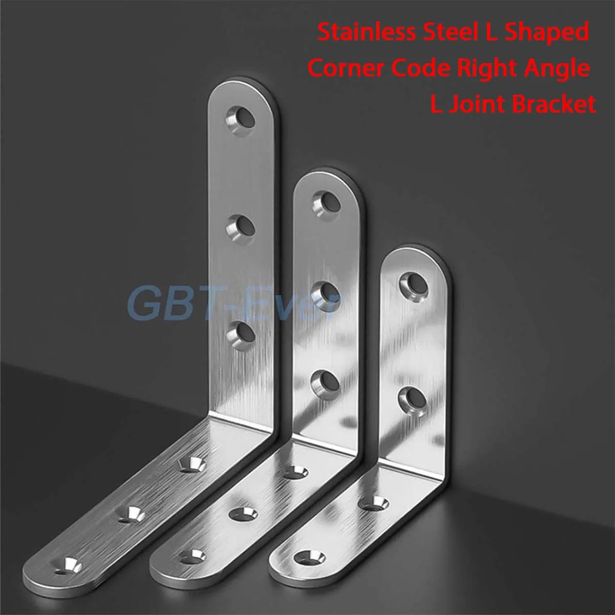 2-10Pcs Stainless Steel L Shaped Corner Code 90 Degree Right Angle L Joint Bracket Furniture Cabinet Angle Connectors with Screw