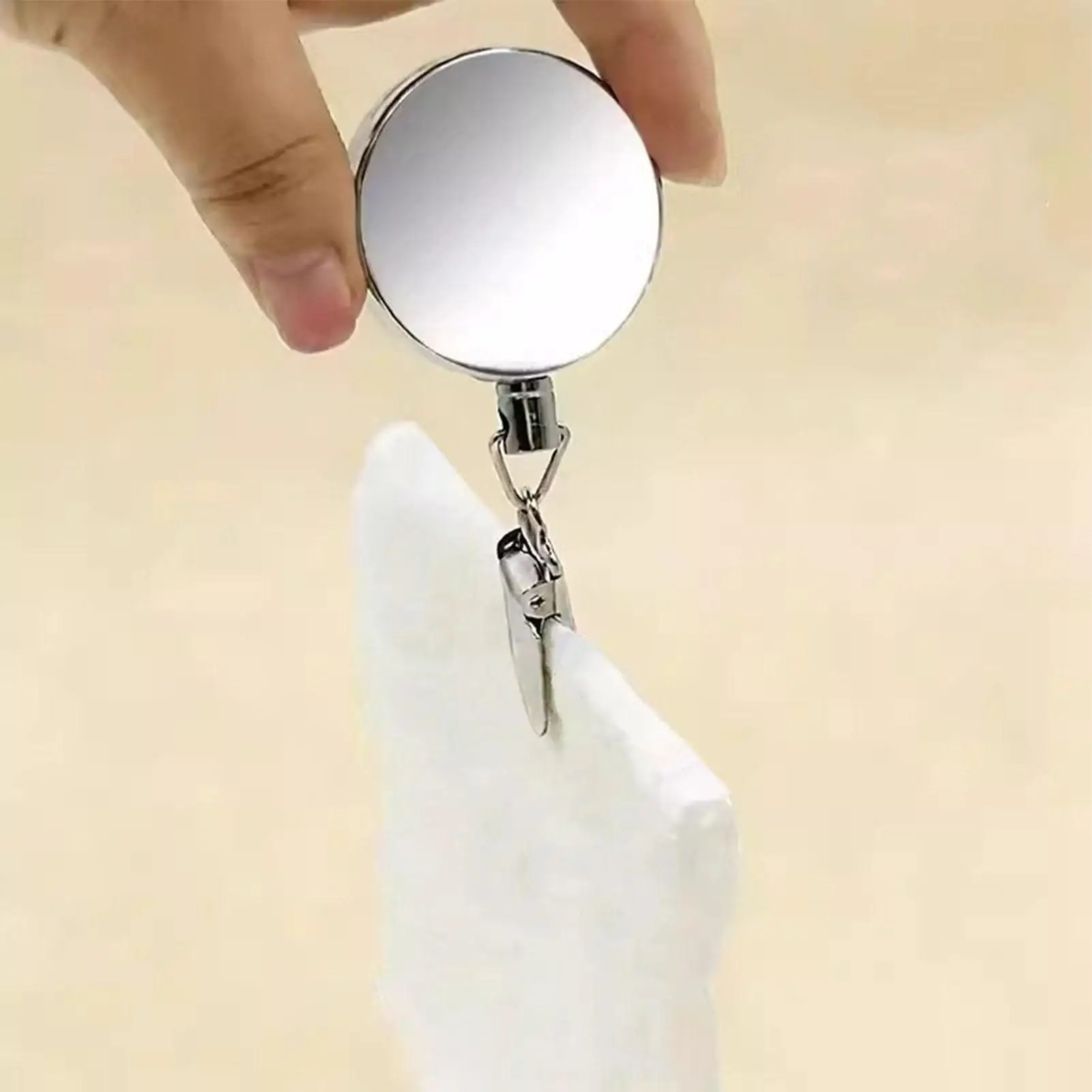 Retractable Towel Rack Self-Adhesive Wall Mounted Hand Towel Holder With Metal Cable Clamp For Bathroom Kitchen