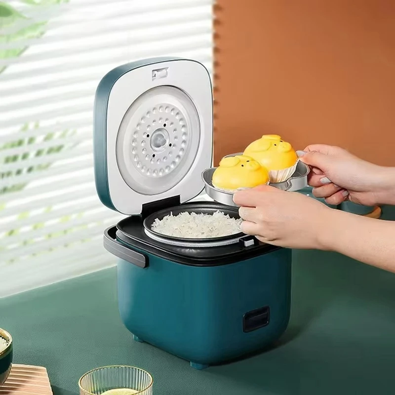 Rice Cooker Automatic Household Kitchen Electric Cooking Machine 1-2 People Food Warmer Steamer 1.2L Small Rice EU Plug-VVNB
