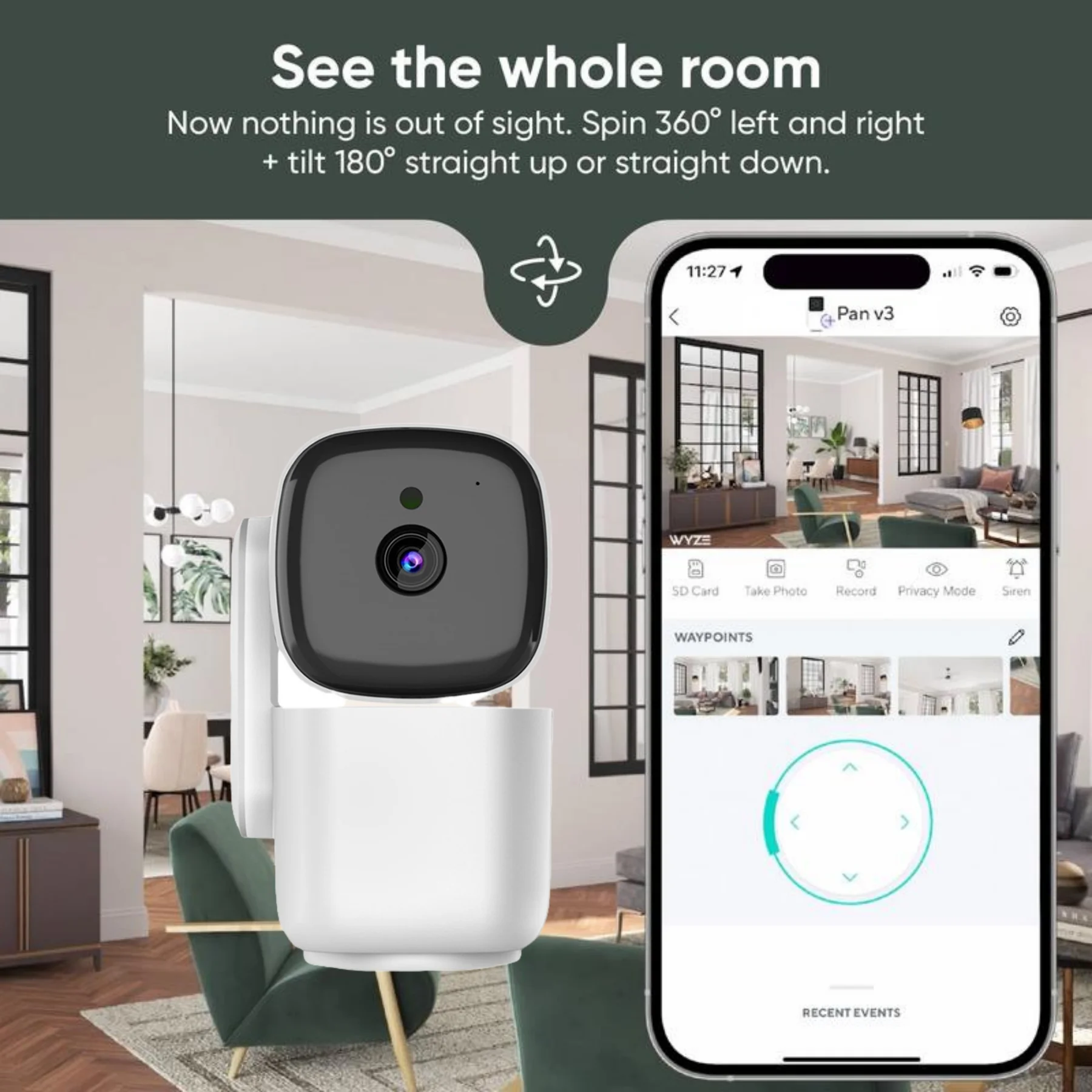

WiFi Pet Dog Camera with Phone App 5G/2.4GHz Indoor Security Baby Monitor with 360° Pan & Tilt 2-Way Audio And Night Vision