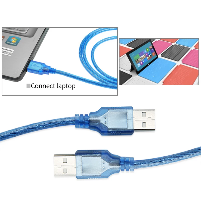 

USB 2.0 Male To Male Cable USB Type A Cable Extender Wire For Hard Drive DVD Player Laptop Cooler High-Speed Data Transmission