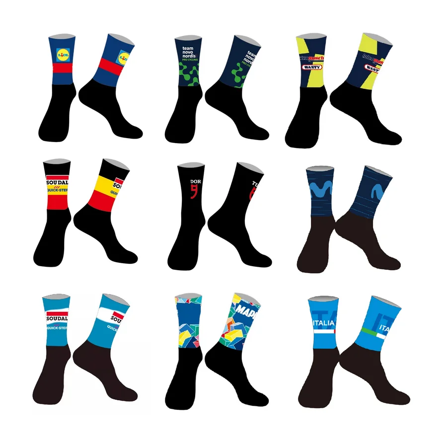 

Quick Step Lidl Wanty TEAM LASER CUT ONE PAIR Велосипедные противоскользящие дышащие носки MITI для гонок на велосипеде