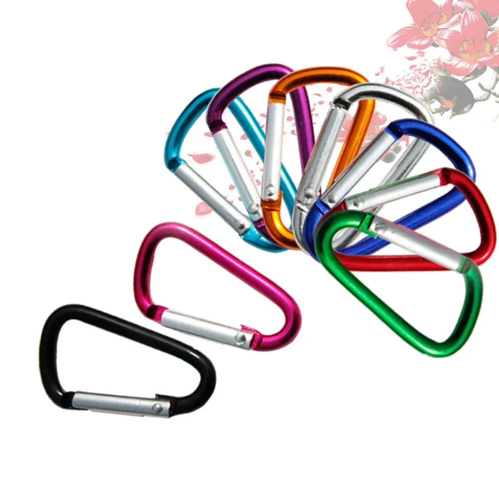 Buckle Carabiner For Key ring Key Snap Outdoor Hanging tool Aluminium Alloy 10pcs Spring Key Chain Aluminum Hook