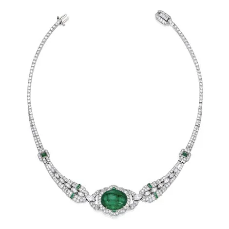 

New S925 Silver Necklace High Carbon Diamond Emerald Luxury Banquet Jewelry Versatile Women's Necklace Wedding Jewelry