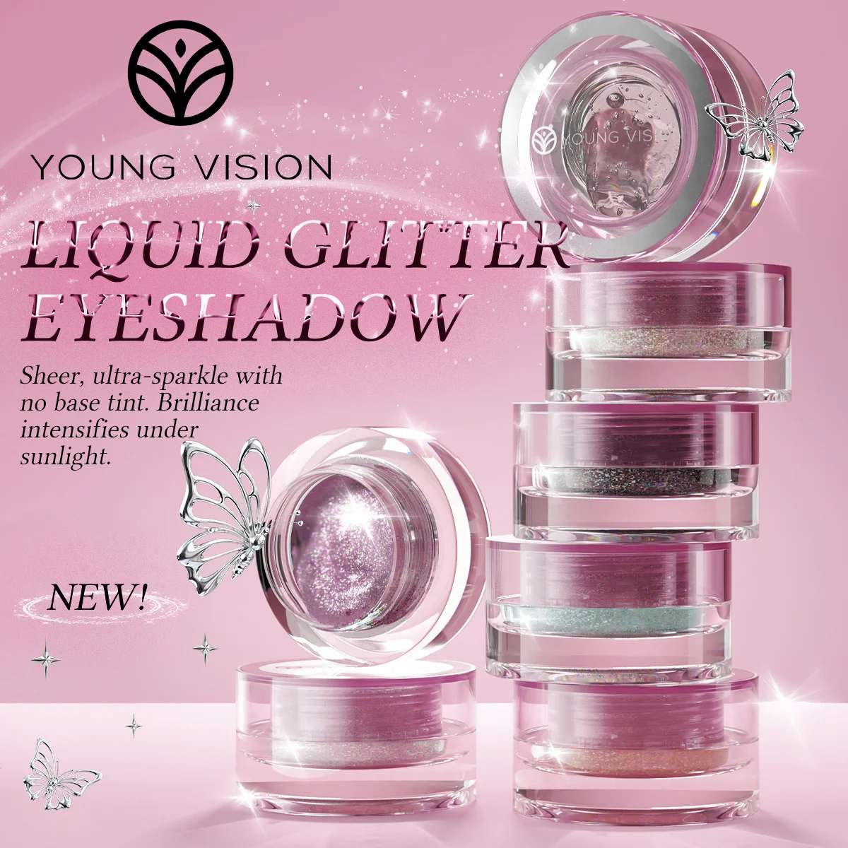7 Color Liquid Eyeshadow Waterproof, Non-Sticky Highlighter & Smoky Eyeshadow with Vivid Color Payoff Cosmetics