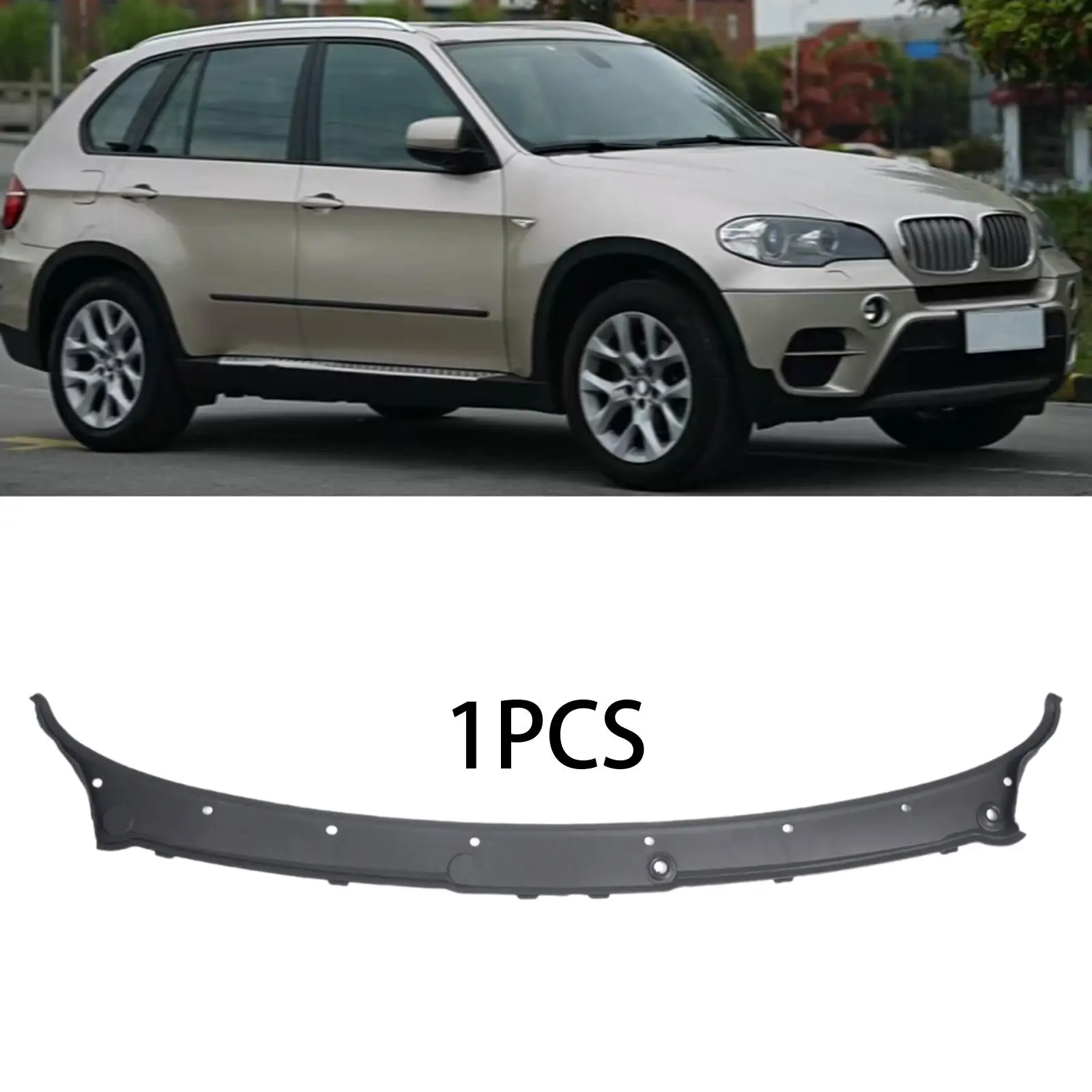 Windshield Wiper Cowl Cover Trim 51717151969 Repair Parts Easy to Install Sturdy Windscreen Panel for BMW x6 E71 2008-2013