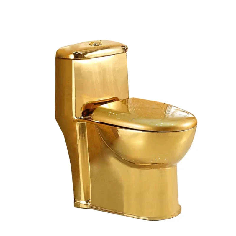 Hotel bathroom sanitary ware one piece flush floor mounted golden King ceramic toilets seat