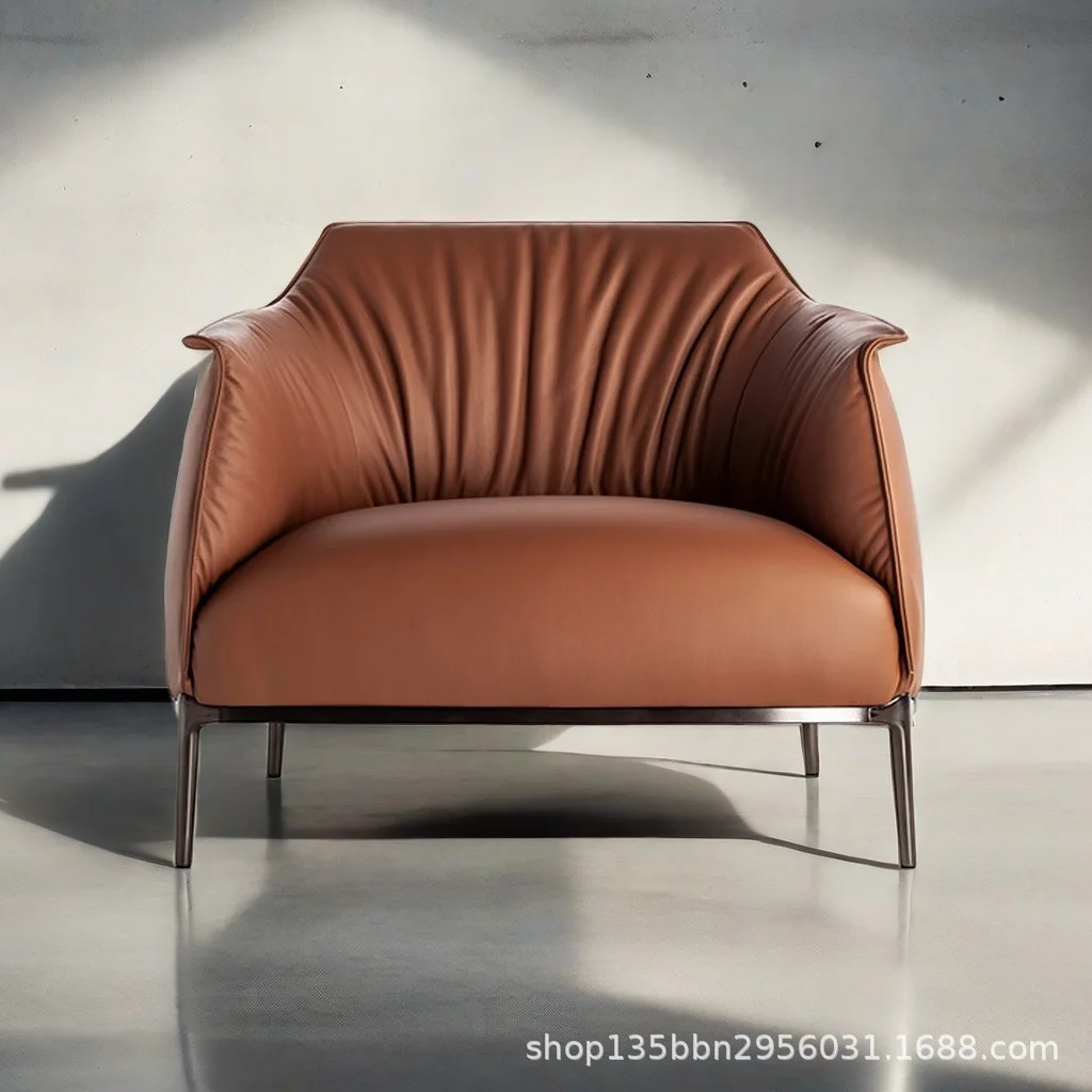 Designer archibald cadeira de lazer sala estar couro único assento sofá bolinhos negociação