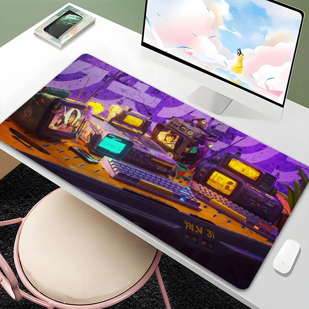 

Комната японского аниме, мышь, геймерская клавиатура, настольный аксессуар, эстетический коврик, большие удлиненные подушечки, игровой коврик для ноутбука, игровой коврик