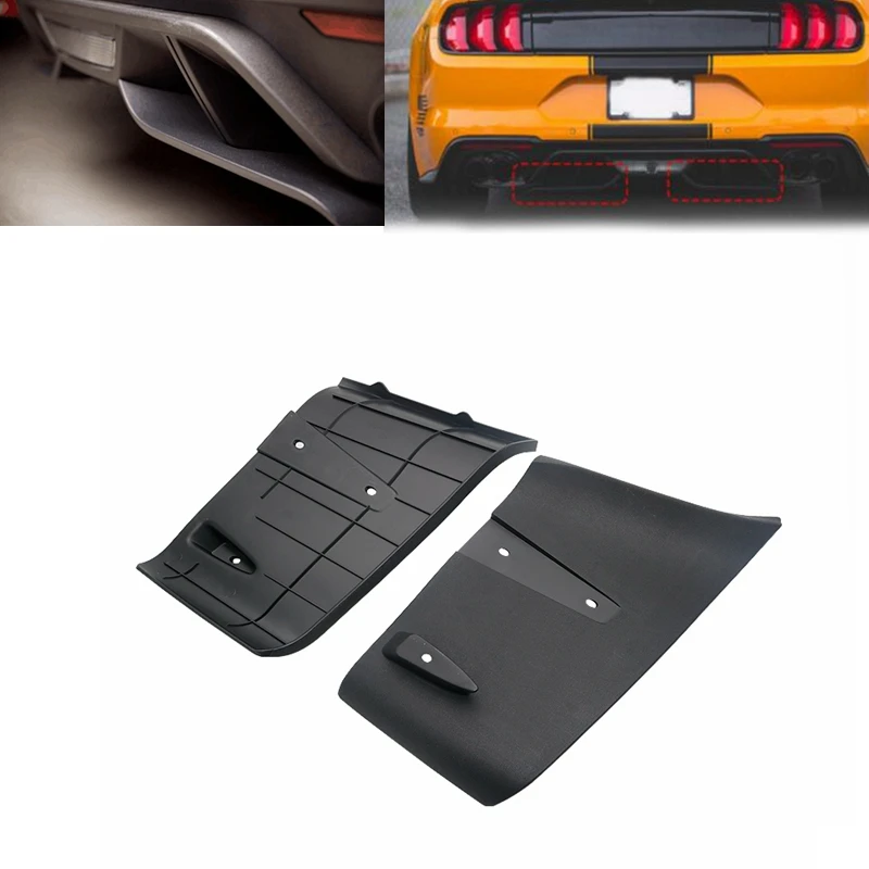 2pcs ABS Rear Bumper Lip Air Diffuser Valance Foil For Ford Mustang GT R Style