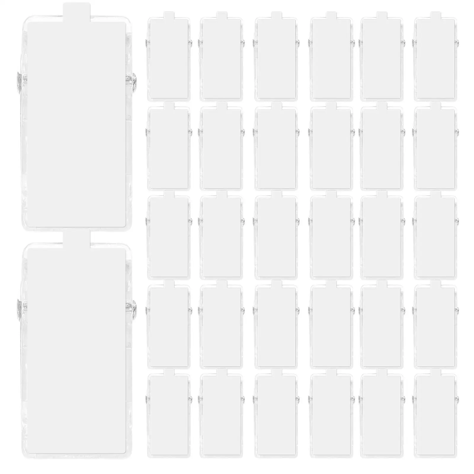 

50pcs Self-adhesive Clips Badge Holders Double-sided Wall Photo Paper Clips for DIY Crafts Office Use