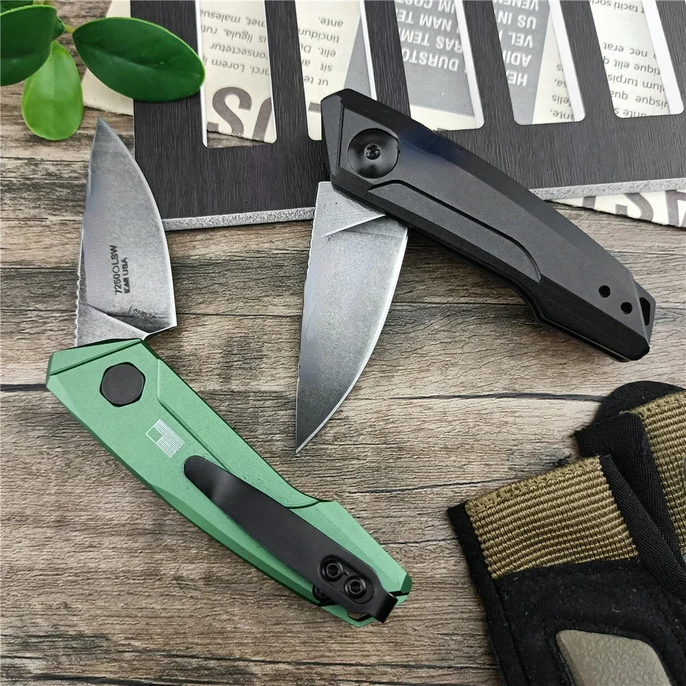 KS 7250OLSW Launch 9 Mini Pocket Knife CPM 154 Blade T6 Aluminum Handle Bushcraft Camping Knife Folding Edc Portable Tool