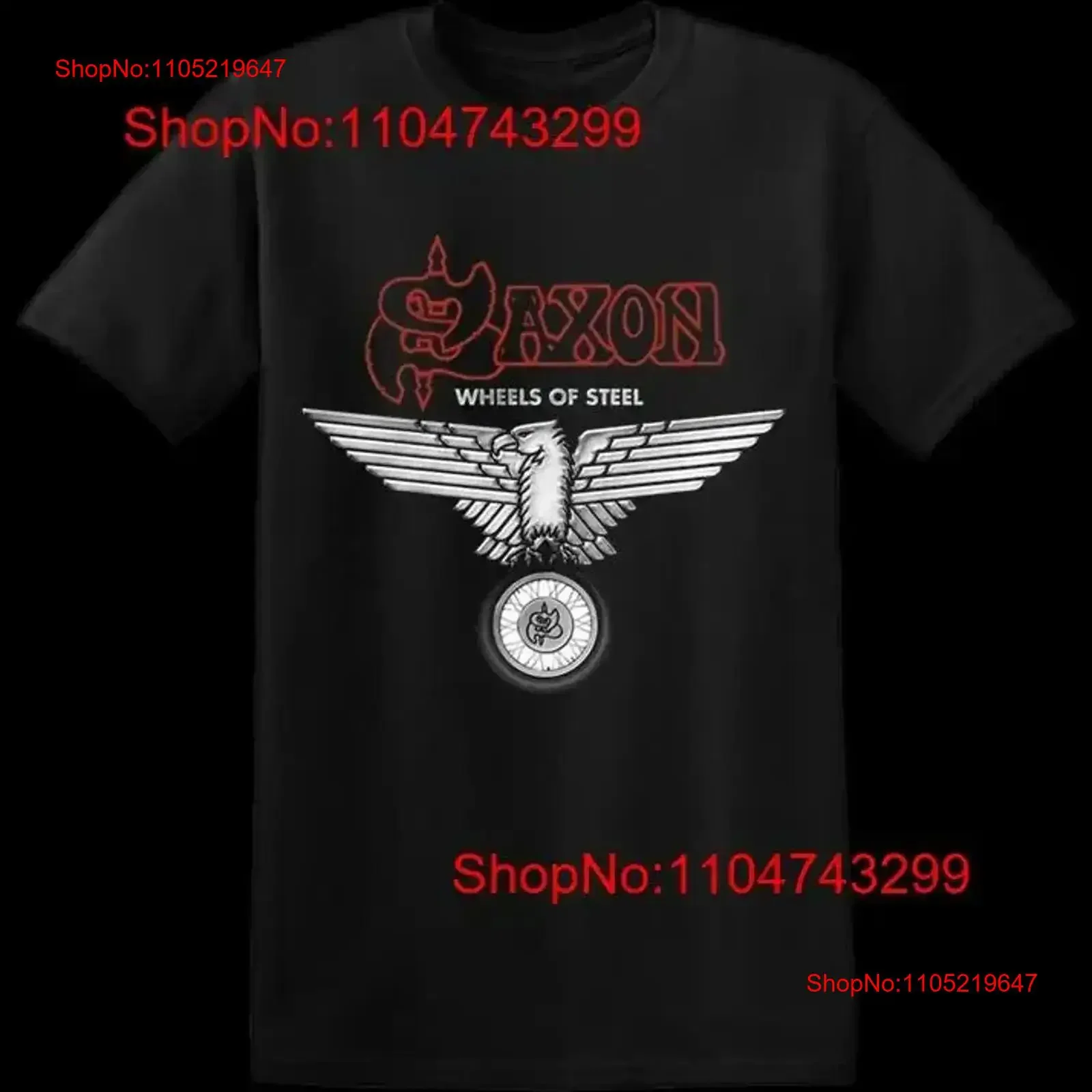 SAXON Wheels of Steel T Shirt Style A15 vintage Washed streetwear homme Casual graphic Comfortable Soft Slightly vintage