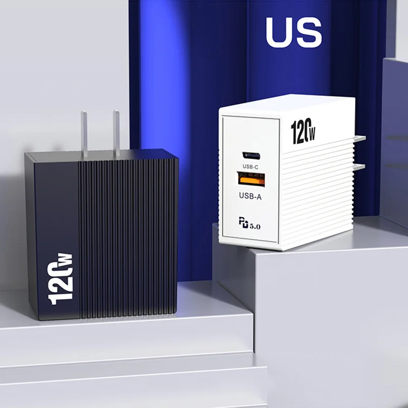 

120w Fast Charger USB C Super Quick Charging Adapter PD USB Mobile phone Charger For Iphone Huawei Laptop Tablet Macbook New