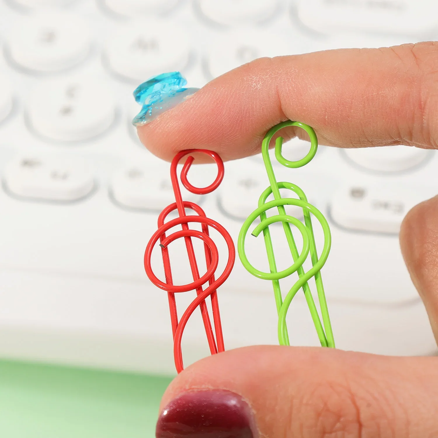 Metal Memo Note Paper Clips Creative Colored Music Bookmark Clip Paperclips For Photo Magazine Books Paper Marking Clamps