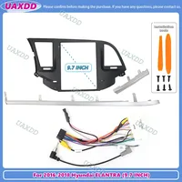 Vertical screen For Tesla 2016-2018 Hyundai ELANTRA 9.7INCH Car Android frame cable video harness CD adapter canbus panel fascia